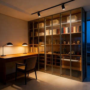 Système de <span class=keywords><strong>dressing</strong></span> modulaire moderne en bois MDF avec portes, armoire intégrée, meubles bas pour la maison, fabricant chinois - Product Image 4