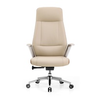 Chaise de bureau de direction à dossier haut en PU, pivotante, ergonomique, pour le bureau du patron, mobilier de bureau