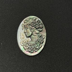 Soulful Natural <b>Mother</b> <b>of</b> <b>Pearl</b> Carved Lady Face Fancy Carving <b>of</b> Natural <b>Mother</b> <b>Of</b> <b>Pearl</b> Gemstone - Product Image 3