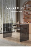 Table Basse Rectangulaire en Verre de Luxe Moderne pour Petit Appartement, Nouvelle Arrivée, Machine à Thé en Plastique Style Normcore, Salon, Mini Bureau