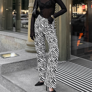 Enyami donna Boho <span class=keywords><strong>Palazzo</strong></span> <span class=keywords><strong>a</strong></span> gamba larga spiaggia abbottonata Zebra <span class=keywords><strong>a</strong></span> vita alta Lounge viaggi vacanze abiti <span class=keywords><strong>con</strong></span> tasche - Product Image 4