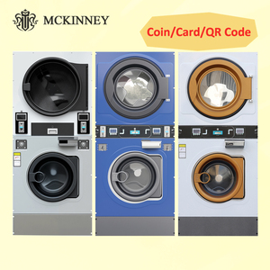 Lave-linge et sèche-linge combinés MCKINNEY certifiés CE, 12 <span class=keywords><strong>kg</strong></span>, <span class=keywords><strong>15</strong></span> <span class=keywords><strong>kg</strong></span>, 20 <span class=keywords><strong>kg</strong></span>, 25 <span class=keywords><strong>kg</strong></span>, en acier inoxydable, pour laverie en libre-service - Product Image 5