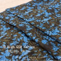 Tissu en velours côtelé 21-Wale à motif jungle finement grainé style peinture à l'huile, anti-plis, chaud et doux pour vêtements féminins et abayas