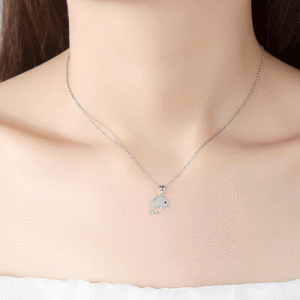 Collar con Colgante de Corazón con Latido Hueco para Mujer, Cadena Creativa para Clavícula, Joyería de Moda - Product Image 5