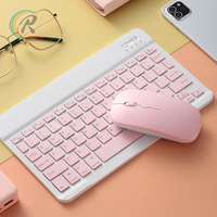 Espagnol russe anglais Mini tablette Portable sans fil clavier souris combo pour Mac Pc Iphone Ipad Ios