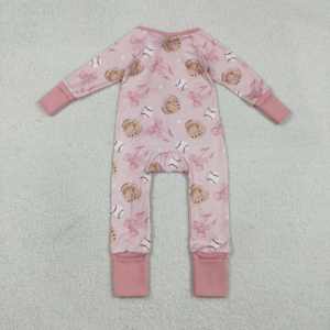 Pelele de Bebé Niña con Estampado de Béisbol, 95% Algodón, Cierre Oculto, Informal, para Dormir, para Bebés y Niños Pequeños - Product Image 3
