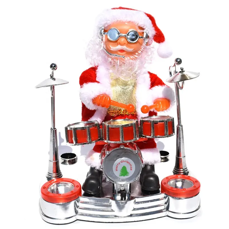Figuras de acción de juguete para niños, juguete eléctrico con baterías de peluche, <span class=keywords><strong>música</strong></span>, Piano, regalos de Navidad, Santa