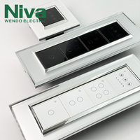 Interruptor Táctil Inteligente Niva OEM con Control Remoto Wifi, Panel de Vidrio Templado, Interruptores de Luz de Pared Modulares Eléctricos Personalizados