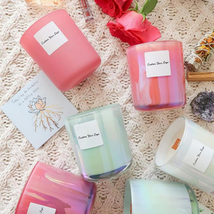 AIKUN Hot Sale Plating Glass Handmade Fall Scented <b>Candles</b> Luxury Soy Wax <b>Wick</b> House Fragrance Aroma Aromatherapy <b>Candle</b> - Product Image 4