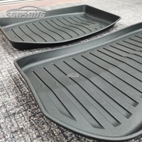 Pour tesla modèle 3 highland 2024 tapis de sol tous temps tapis de sol ensemble complet doublures intérieures de voiture tapis de voiture imperméables