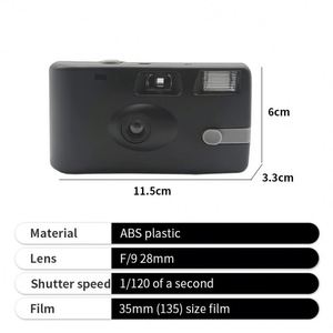 Wholesale Single Use <b>Camera</b> Custom Template Design Soft Button 35mm Black <b>Flash</b> Disposable <b>Camera</b> with Film - Product Image 3