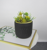 Keramik Bulat Gaya Set 3 Pot Bunga Vas Bulat Pot Tanaman Bunga Grosir Vas Ornamen
