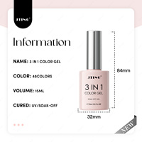 JTING Nouvelle Version Améliorée Vernis à Ongles Gel Couleur en Une Étape 48 Couleurs 3-en-1 Sans Couche de Finition / Couche de Base Requise Kit de Vernis Gel Sans TPO/HEMA ODM Ongles