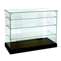 Vitrine économique en verre trempé sans cadre vitrine en MDF durable pour fumeurs