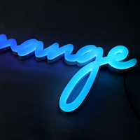 Plaque publicitaire 3D personnalisée Led 3d en plastique éclairée en arrière et sur les bords pour usage professionnel
