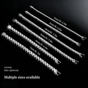 <span class=keywords><strong>Bracciale</strong></span> Tennis <span class=keywords><strong>con</strong></span> Zirconi 4A Color Fuoco, <span class=keywords><strong>Diamanti</strong></span> Completi e Design Scintillante, Gioiello di Alta Gamma - Product Image 2