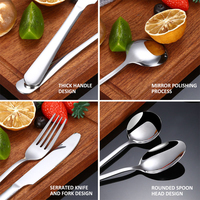 Lots en Gros 1010 Toutes Séries Prix Usine Pas Cher Ensembles de Couverts en Acier Inoxydable avec Couteau Cuillère Fourchette pour Mariage Restaurant