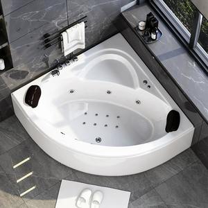 Moderna Bañera Triangular de Acrílico de 1-1.5m, Bañera Doble Extra Grande para Parejas, Hidromasaje, <span class=keywords><strong>Baño</strong></span> de Hotel u Hogar, con Calefacción, Drenaje y Masaje - Product Image 5