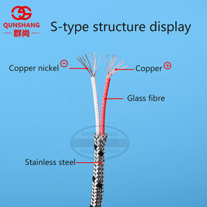 S-type <span class=keywords><strong>2</strong></span> * 24AWG kawat termokopel, kawat berpelindung baja tahan karat termometer tipe-r - Product Image 3