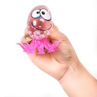 Jouet pieuvre à presser scintillant, jouets anti-stress moelleux, jouets en gelée scintillante pour enfants