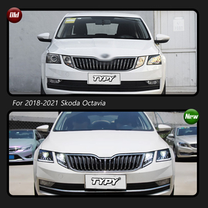 Gruppo faro Styling auto per <span class=keywords><strong>Skoda</strong></span> <span class=keywords><strong>Octavia</strong></span> 2018-aggiornamento 2021 modificato in nuovo indicatore di direzione dinamico faro a LED - Product Image 2