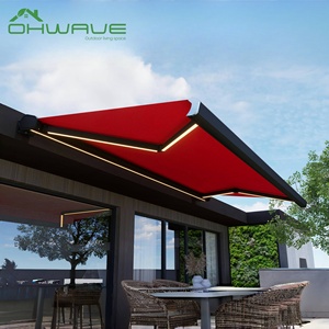 Hiện đại điện bên nhà hàng nhôm mái hiên gấp Patio cơ giới có thể thu vào mái PVC mái hiên ngoài trời mưa tán - Product Image 3