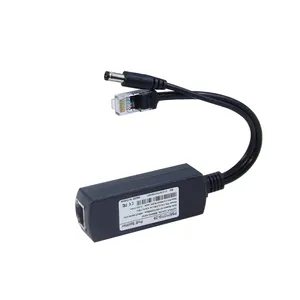 Divisor de 48V a 12V 1A 12W PoE Power Over Ethernet Conector activo 48V 12V Poe Splitter Inyector estándar 10/100Mbps (alimentación de CC)