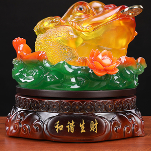 Decorazione elegante e simbolica del Feng Shui della resina del modello animale della rana del denaro cinese dell'artigianato - Product Image 4