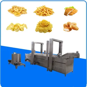 KLS commercial electrical fryer machine automatic continuous conveyor belt chicken fryer wing frying machine