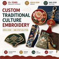 Patchs brodés thermocollants faits main de style chinois traditionnel, service OEM ODM pour chapeaux et accessoires