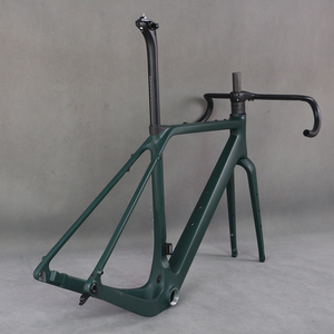 Carbon <b>Frame</b> Disc Gravel Bike Full Hidden Cable Part Carbon Fiber T1000 T4 700X50C Frameset <b>Paint</b> PT560C GR048 - Product Image 5