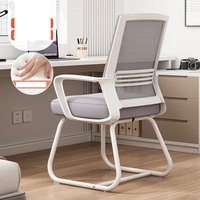 Chaise de bureau Jiuyi à piètement croisé et pieds séparés pour une assise confortable, avec pieds en acier électrolytique, idéale pour chambre et bureau