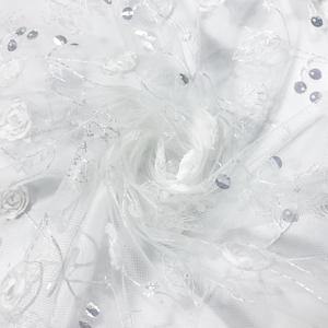 Kain jaring bordir 3D untuk kostum Dress-up anak-anak dan gaun Formal, menampilkan pola bordir - Product Image 3