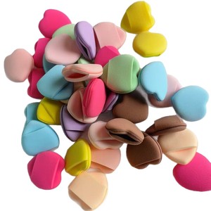 Mini piumino a forma di cuore, senza lattice, bifacciale, per uso a secco e a umido, per <span class=keywords><strong>ombretto</strong></span>, illuminante e correttore - Product Image 5