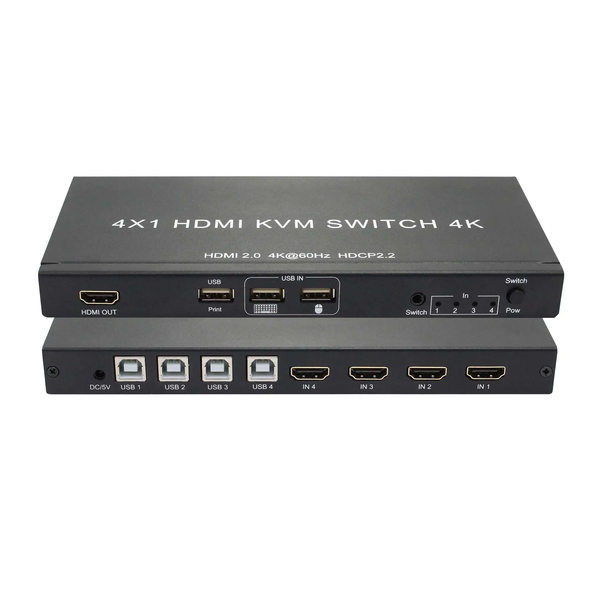 4K HDMI KVM переключатель 4 HDMI 4 USB in и 1 HDMI out Поддержка мыши и клавиатуры без задержки 4 порта Переключатель