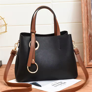 2026 New Design Whole Sale Large Quilted Hot Brown Pu Leather Shoulder Women Trendy Handbags - Product Image 4