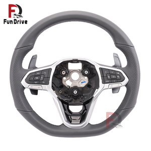 Volant en cuir personnalisé pour Volkswagen <span class=keywords><strong>Golf</strong></span> 4 5 <span class=keywords><strong>6</strong></span> 7 7.5 8 GTI <span class=keywords><strong>GTD</strong></span> - Product Image 2