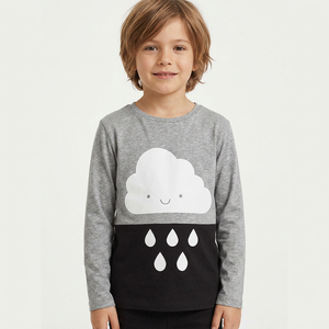 Camisetas de Jersey para Niños, 100% Algodón, Transpirables, Ecológicas, con Estampado Animal, Manga Corta, de Alta Calidad, India - Product Image 3