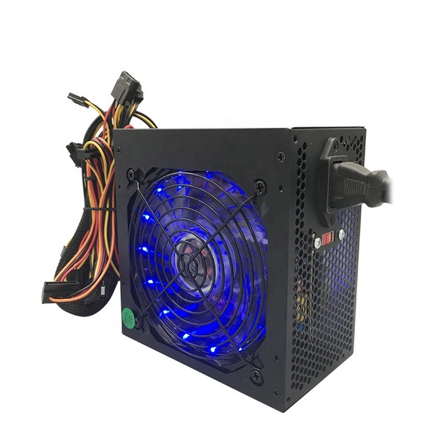 Rated 400W Power Supply LED Blue Fan Power Supply 400W Computer Cases Computer Power Supply