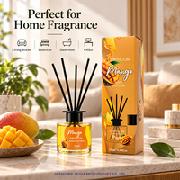 Diffuseur de parfum d'ambiance pour chambre à coucher, bouteille en verre, bâtonnets en fibre, décor aromatique, fournisseur en gros, emballage cadeau, export