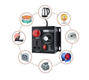 Regulador de Voltaje Electrónico SVC Monofásico de CA 220V 4000W con Control de Velocidad del Motor por <span class=keywords><strong>SCR</strong></span> y Termostato - Product Image 2