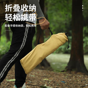 Lona portátil plegable a prueba de viento para acampar al aire libre, barbacoa, material de poliéster con clavos para el suelo y postes de soporte - Product Image 5