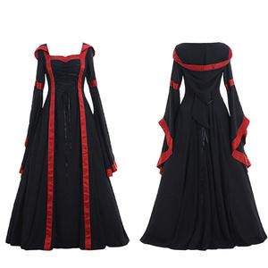 <span class=keywords><strong>Elegante</strong></span> Vestido de Noche para Mujer Talla Grande, Estilo <span class=keywords><strong>Medieval</strong></span> Retro, Vestido con Capucha, Manga Campana, Vestido Completo Aristocrático - Product Image 3
