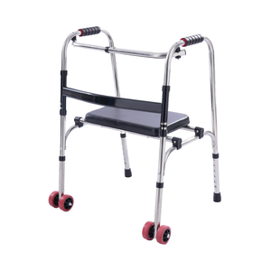 Factory Wholesale Elderly <strong>Walking</strong> <strong>Aids</strong> <strong>With</strong> <strong>Seat</strong> Chair Folding <strong>with</strong> Wheels Portable Folding Rollator Walker - Product Image 6