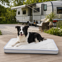 Matelas de lit pour chien d'extérieur personnalisé avec dessus matelassé pour les programmes d'hôtels de jardin et de caravanes