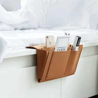 Organisateur de rangement en feutre pour chevet, télécommande de canapé, télécommande de télévision, organisateur suspendu pour canapé, poches de rangement pour lit