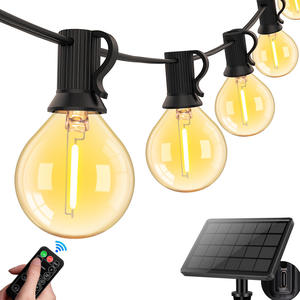 25led <span class=keywords><strong>G40</strong></span> bóng đèn chiếu sáng cảnh quan ngoài trời không thấm nước Patio LED giáng sinh năng lượng mặt trời chuỗi đèn - Product Image 4