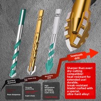 Foret excentrique à quatre lames dentelées Lansheng pour usage électrique, performances ultra-élevées pour le perçage de carreaux et de béton
