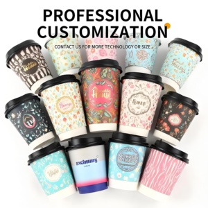 Lesense ODM/OEM Pink <strong>Paper</strong> <strong>Cups</strong> <strong>Custom</strong> Logo Printed Single Wall Double Wall Pink Gold Foil Hot Drink <strong>Paper</strong> Coffee <strong>Cup</strong> with Lid - Product Image 4