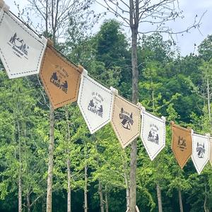 Banderines de fieltro personalizados verdes en blanco - Product Image 6